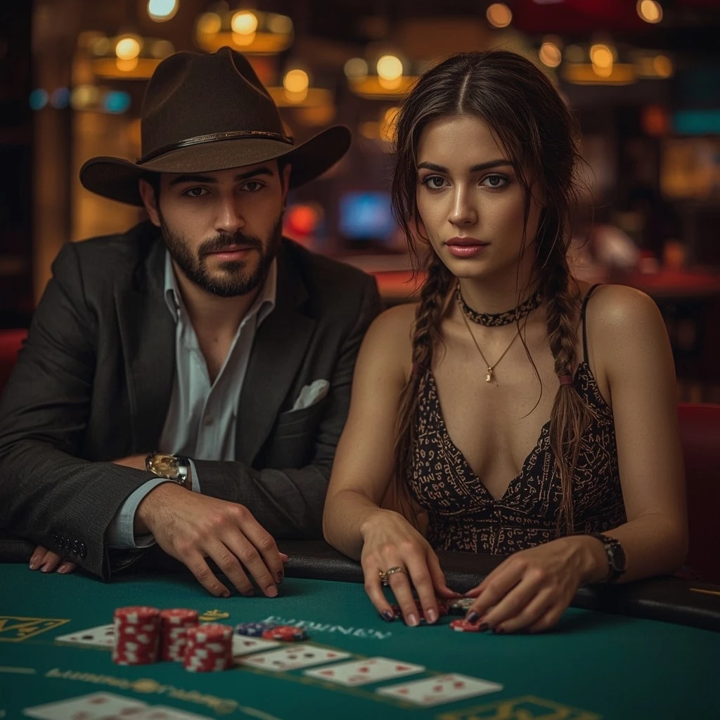 foto di due giocatori di poker TABACKBET CASINO
